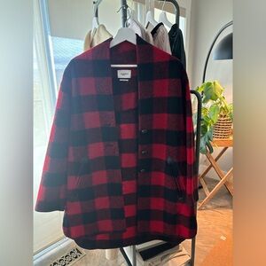 Isabel marant - red plaid wool coat
